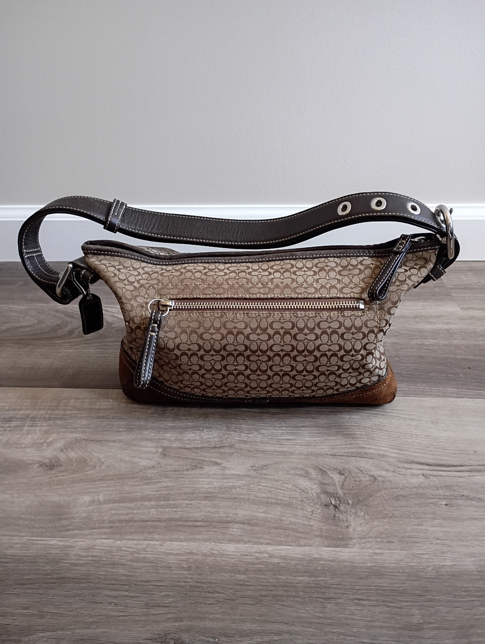 Coach Vintage Y2K 2007 Convertible Soho Hamptons Shoulder Handbag Brown Monogram